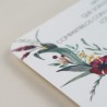 detalle tarjeta informativa para invitación Niza. tarjeta con el numero de cuenta. lista de boda