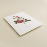 invitacion de boda con flores de acuarela de rosas. Invitacion de papel texturizado modelo Estambul III